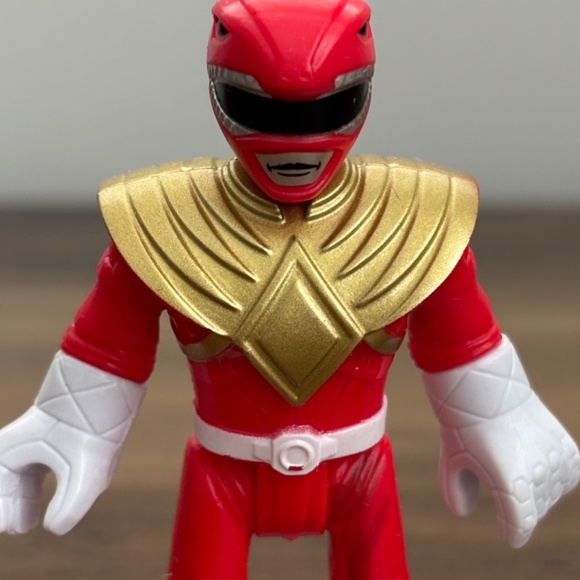 Imaginext Mighty Morphin POWER RANGERS RED & Gold Power Ranger Action Figure Toy - Picture 5 of 8